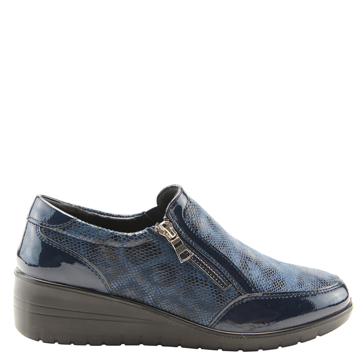 Flexus FLEXUS CONCHA SLIP-ON SHOES comfort shoe in navy with flexible sole