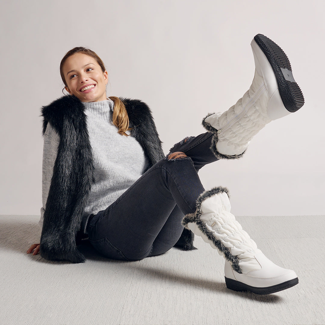 Flexus FLEXUS CITYWALK TALL WATERPROOF BOOT boot in white with flexible sole