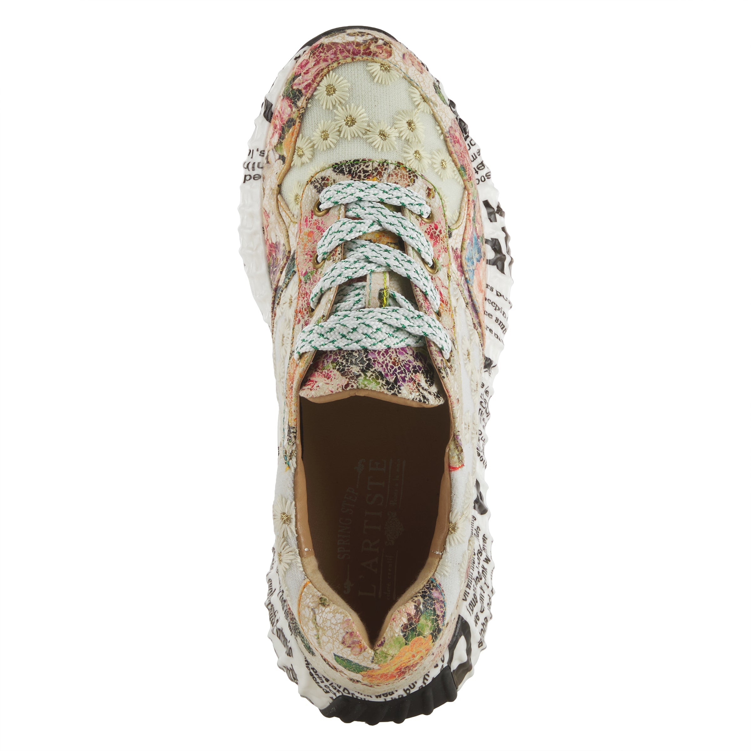 L'artiste Daisymae Sneaker With Floral Design – Spring Step Shoes