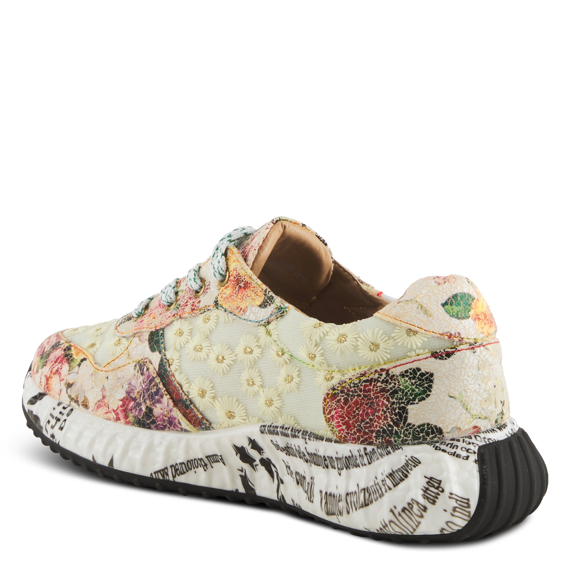 (取寄) ラルティストバイスプリングステップ レディース デイジーメイ L'Artiste by Spring Step women L'Artiste by Spring Step Daisymae Blue Multi L'artiste Daisymae Sneaker With Floral Design – Spring Step Shoes