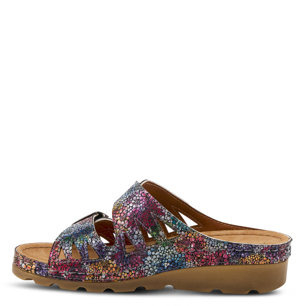 Flexus FLEXUS DELPHIS SLIDE SANDALS sandal in navy multi with flexible sole