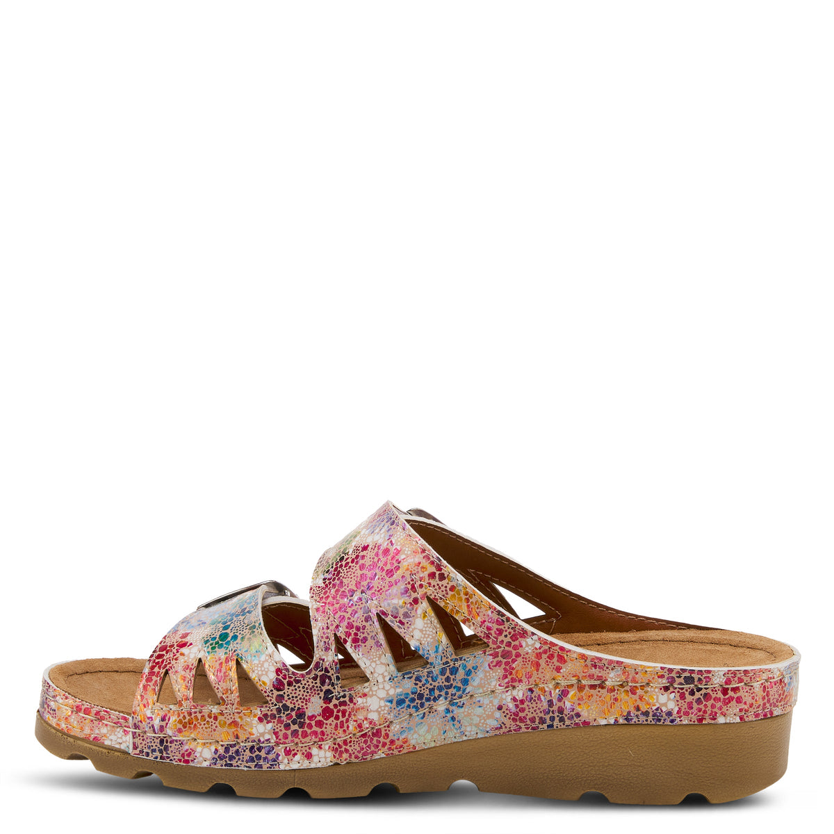 Flexus FLEXUS DELPHIS SLIDE SANDALS sandal in pink multi with flexible sole