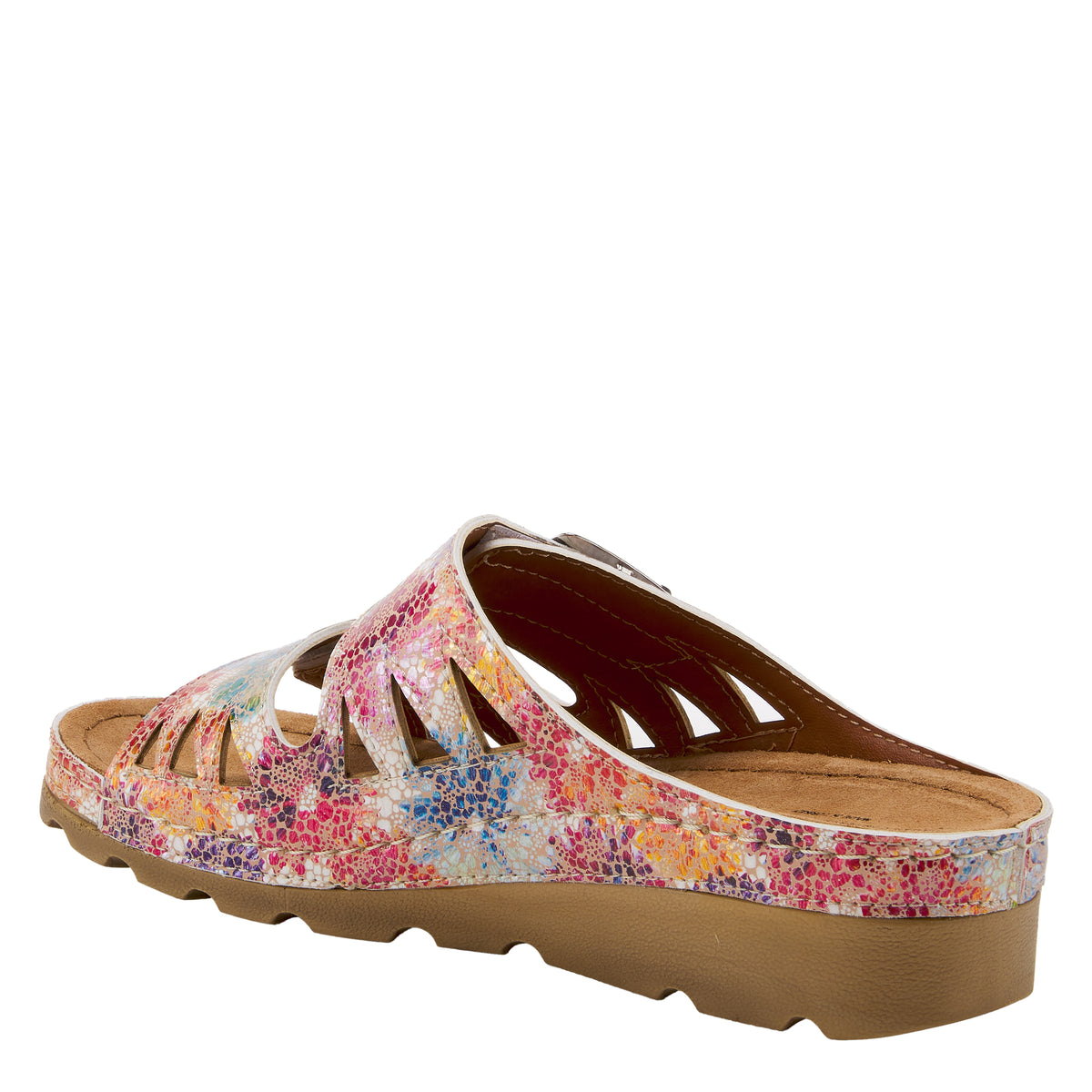 Flexus FLEXUS DELPHIS SLIDE SANDALS sandal in turquoise multi with flexible sole