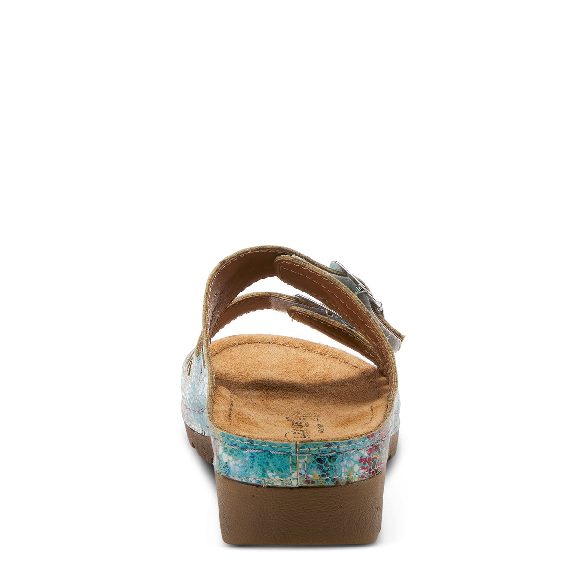 Flexus FLEXUS DELPHIS SLIDE SANDALS sandal in turquoise multi with flexible sole