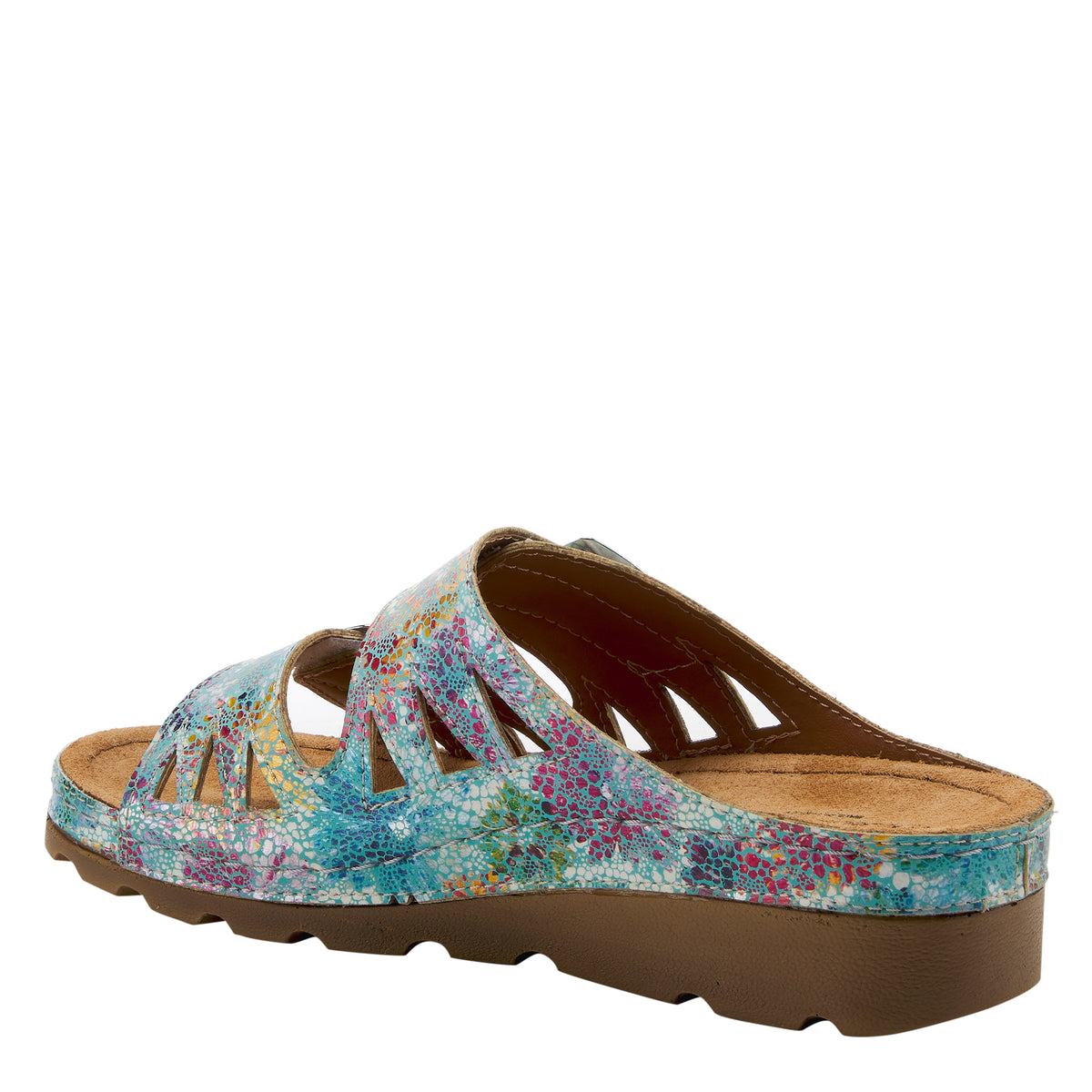 Flexus FLEXUS DELPHIS SLIDE SANDALS sandal in navy multi with flexible sole