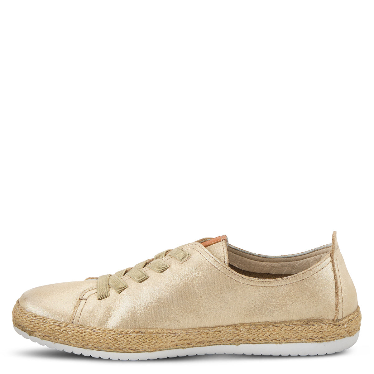 Spring Step SPRING STEP ELOYA LEATHER SNEAKER sneaker in silver metallic with leather upper