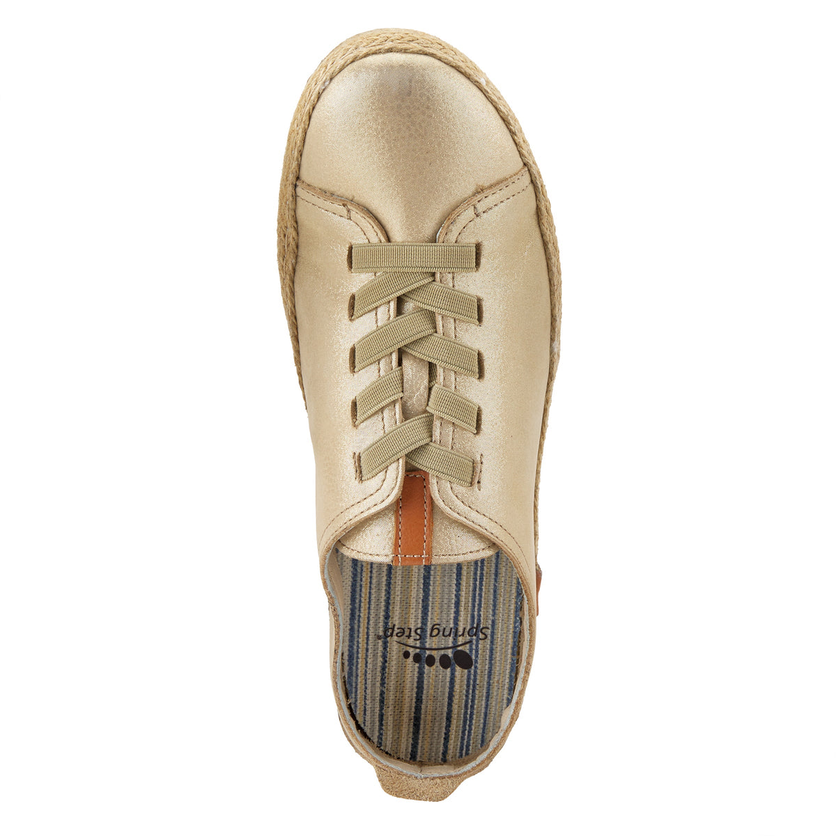 Spring Step SPRING STEP ELOYA LEATHER SNEAKER sneaker in silver metallic with leather upper