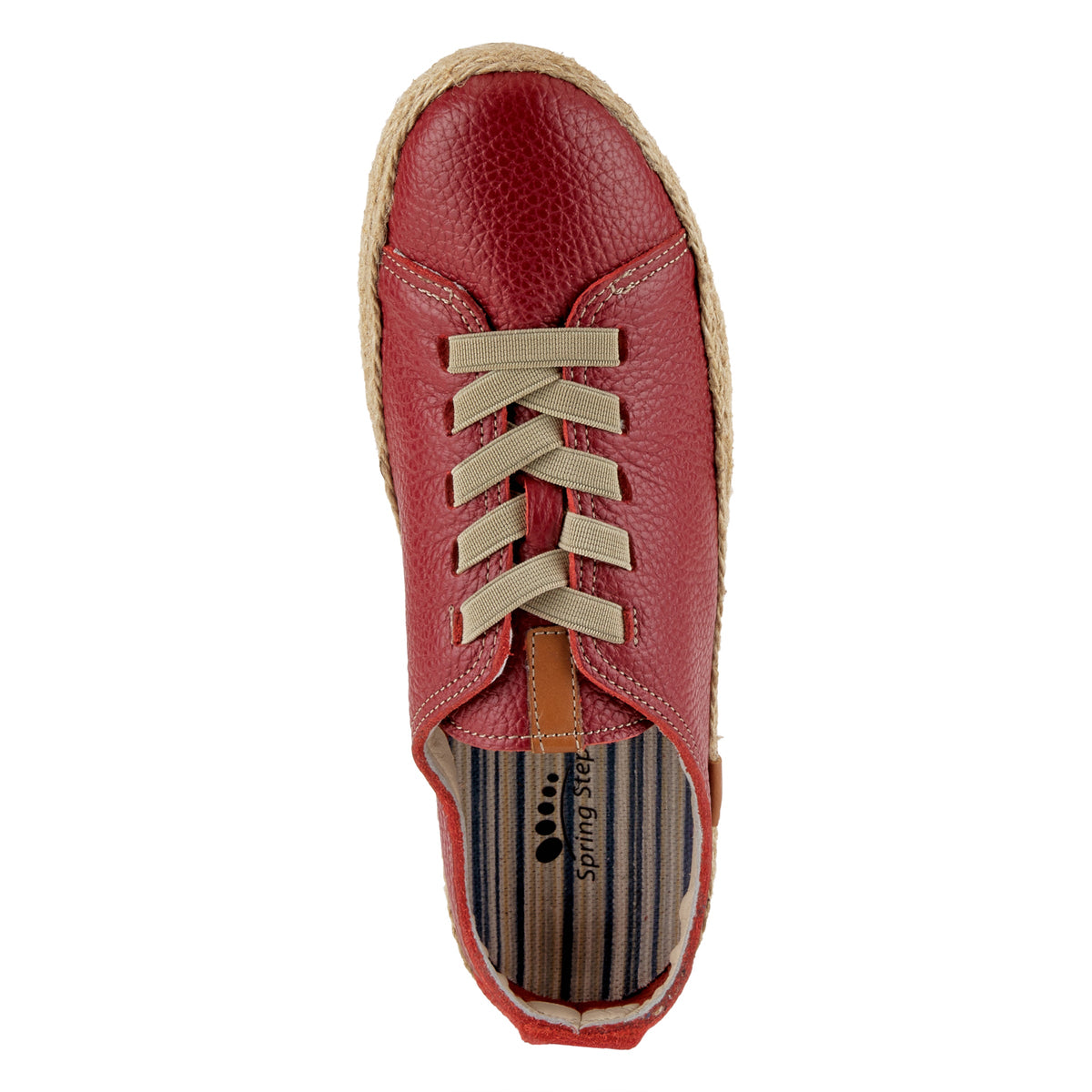 Spring Step SPRING STEP ELOYA LEATHER SNEAKER sneaker in red with leather upper