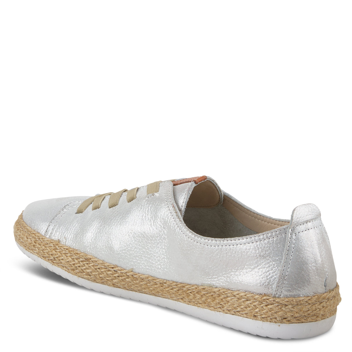 Spring Step SPRING STEP ELOYA LEATHER SNEAKER sneaker in silver metallic with leather upper