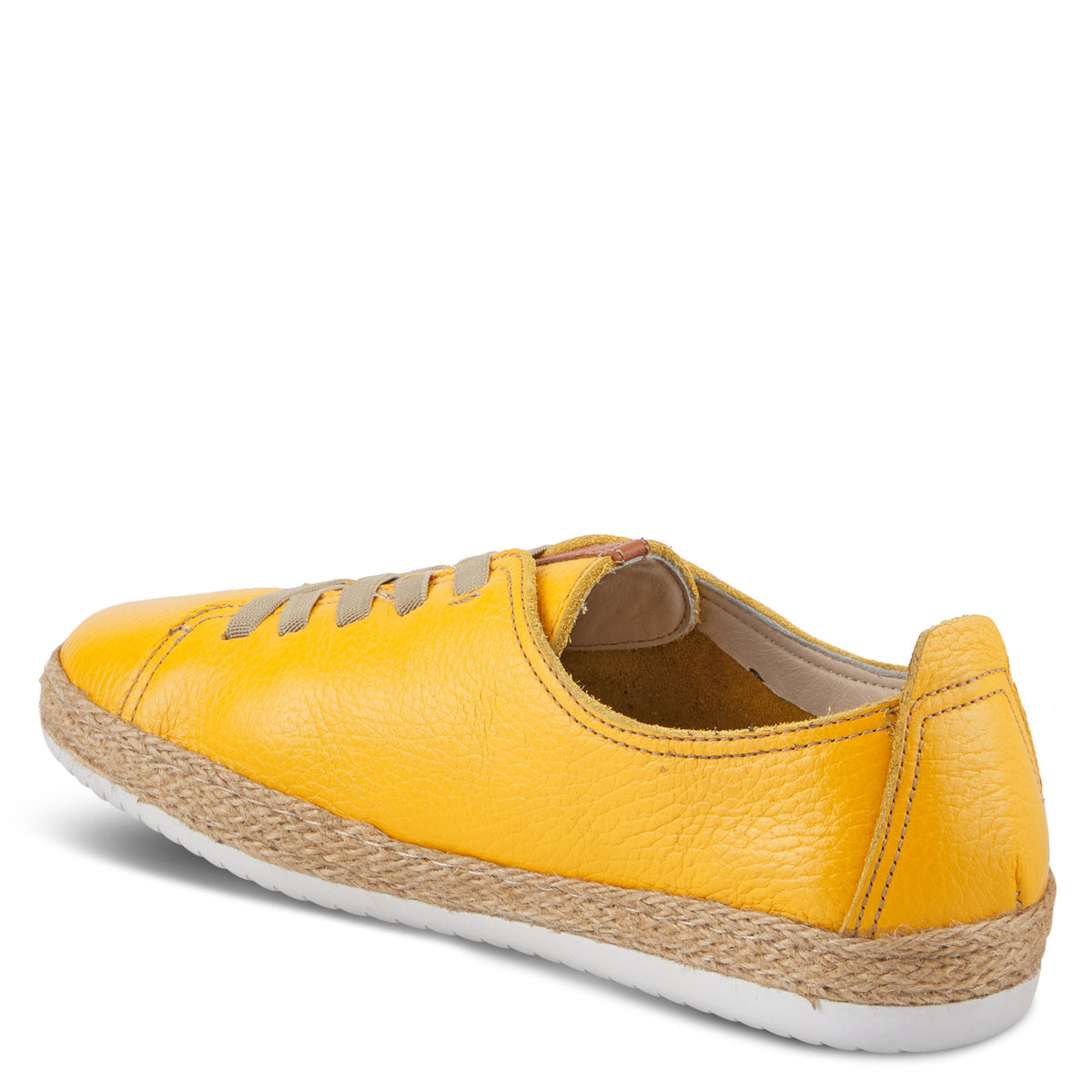Spring Step SPRING STEP ELOYA LEATHER SNEAKER sneaker in yellow with leather upper