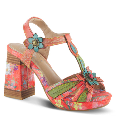 L`Artiste by Spring Step Quarter Strap Sandal Vienrose Fleur Yellow