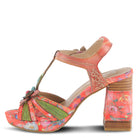 L'Artiste L'ARTISTE FABULOSO SANDALS sandal in orange multi with handcrafted leather design