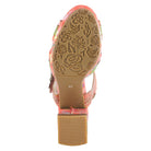 L'Artiste L'ARTISTE FABULOSO SANDALS sandal in orange multi with handcrafted leather design