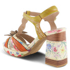 L'Artiste L'ARTISTE FABULOSO SANDALS sandal in yellow multi with handcrafted leather design