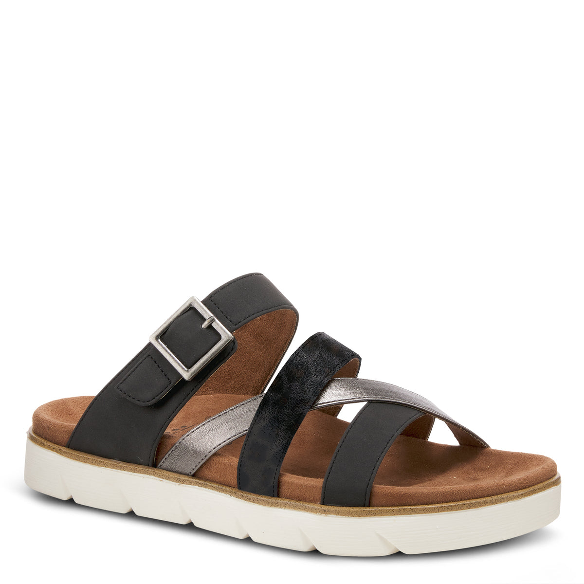 Spring Step SPRING STEP RELIFE FIANNA SLIDE SANDALS sandal in navy multi with comfortable everyday design