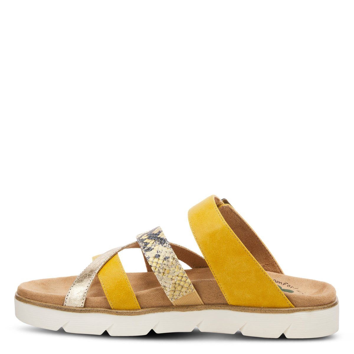 Spring Step SPRING STEP RELIFE FIANNA SLIDE SANDALS sandal in mustard multi with comfortable everyday design