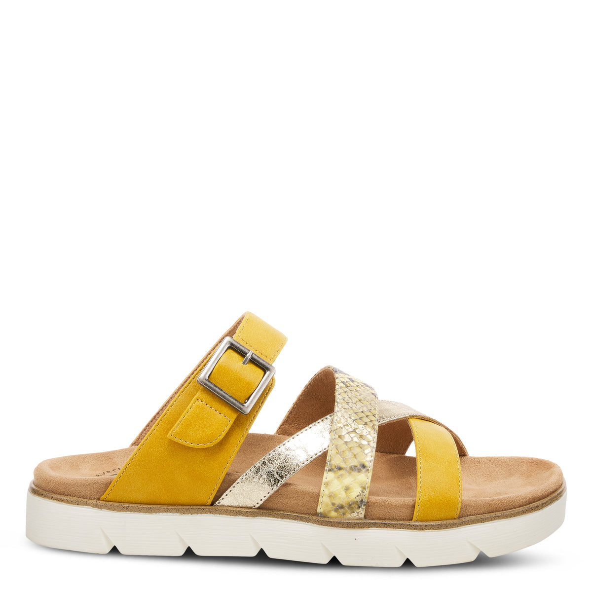 Spring Step SPRING STEP RELIFE FIANNA SLIDE SANDALS sandal in mustard multi with comfortable everyday design
