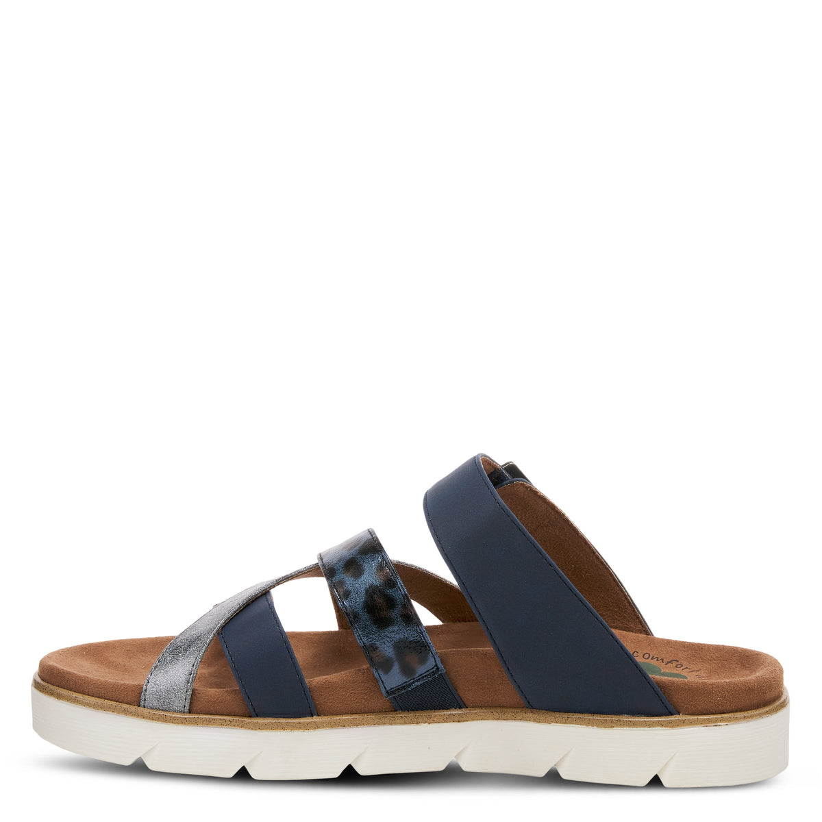 Spring Step SPRING STEP RELIFE FIANNA SLIDE SANDALS sandal in navy multi with comfortable everyday design