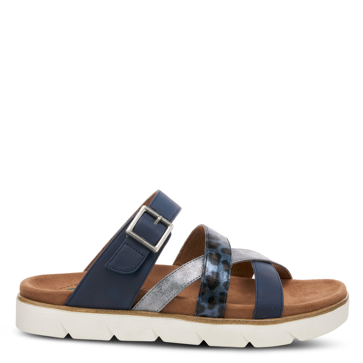Spring Step SPRING STEP RELIFE FIANNA SLIDE SANDALS sandal in navy multi with comfortable everyday design