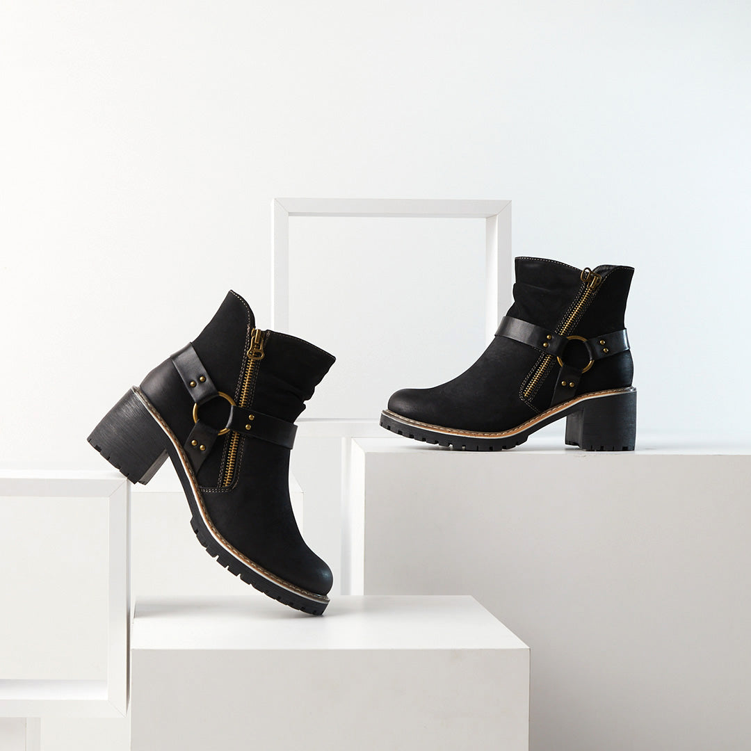 Patrizia Firewood Women s Ankle Boots Size 38 Black