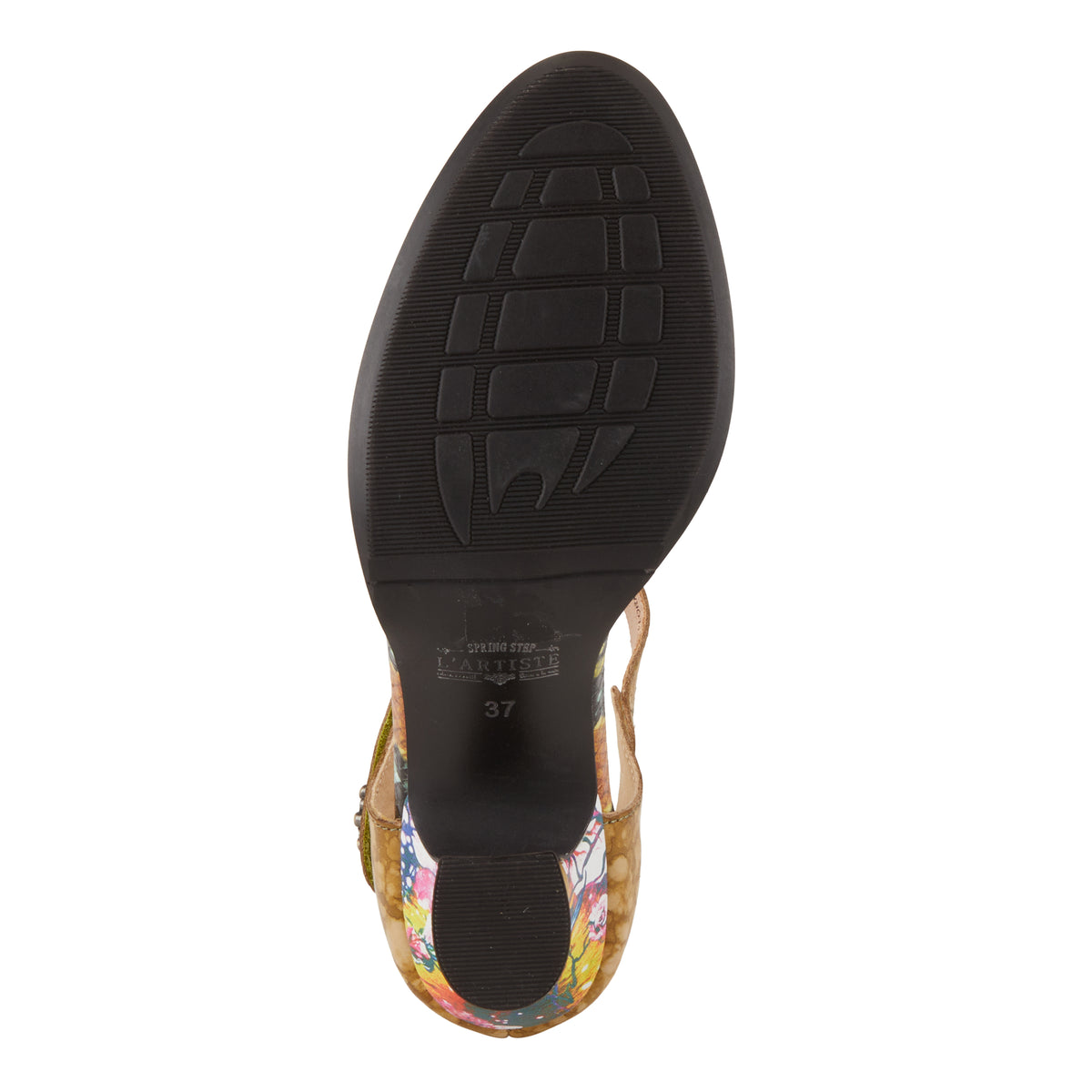 L'Artiste L'ARTISTE FLORAMARIA ANKLE STRAP SHOE shoe in blue multi with handcrafted leather design