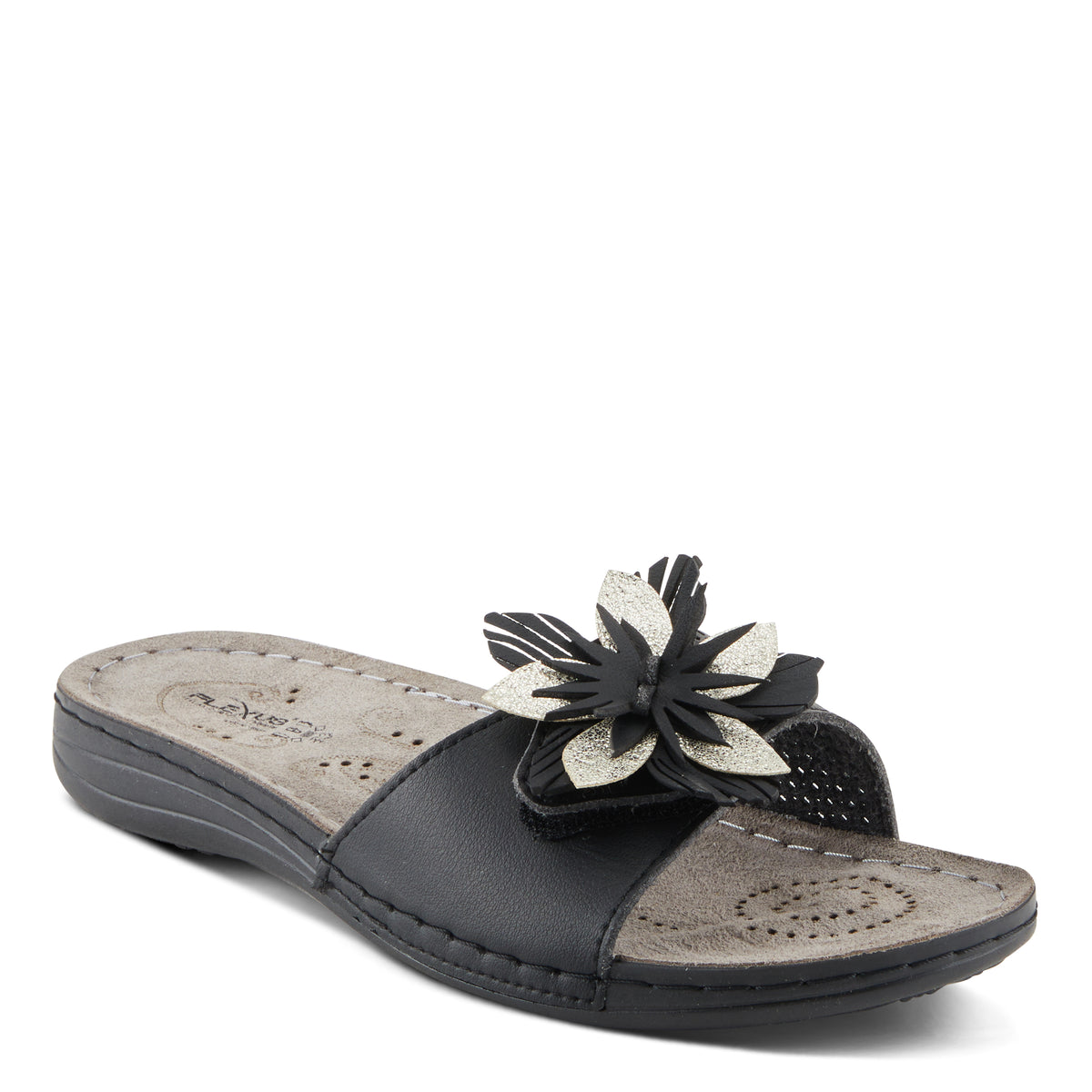 Flexus FLEXUS FLOWERSTARS SANDALS sandal in black with flexible sole