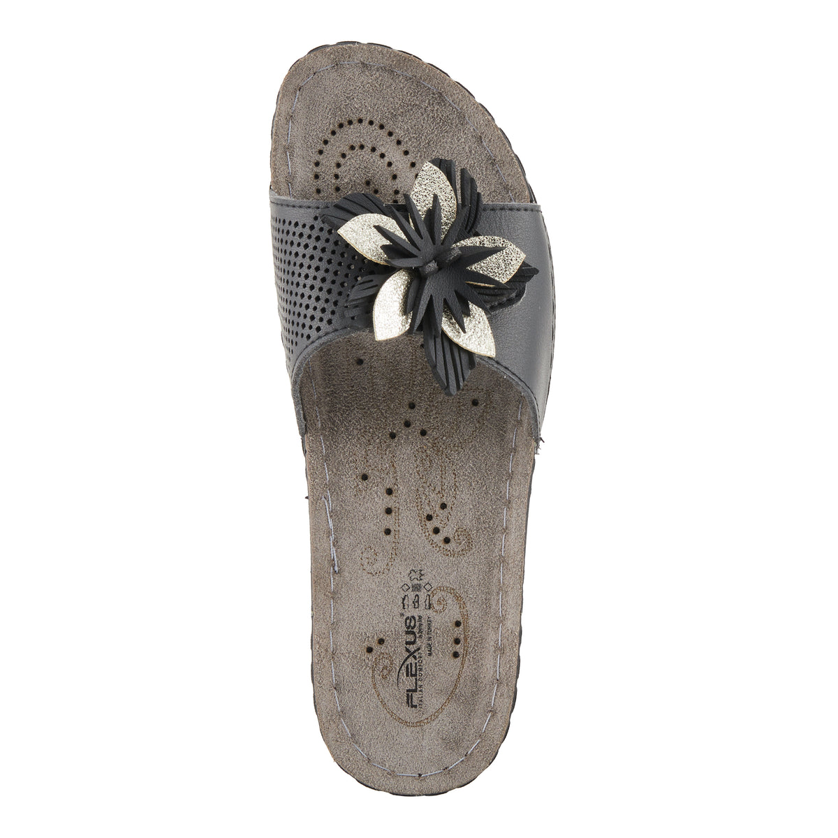 Flexus FLEXUS FLOWERSTARS SANDALS sandal in black with flexible sole