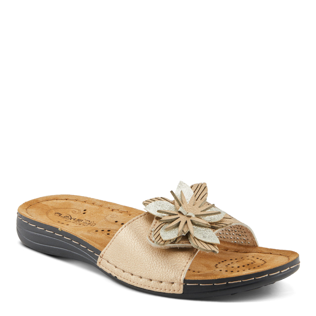 Flexus FLEXUS FLOWERSTARS SANDALS sandal in soft gold with flexible sole