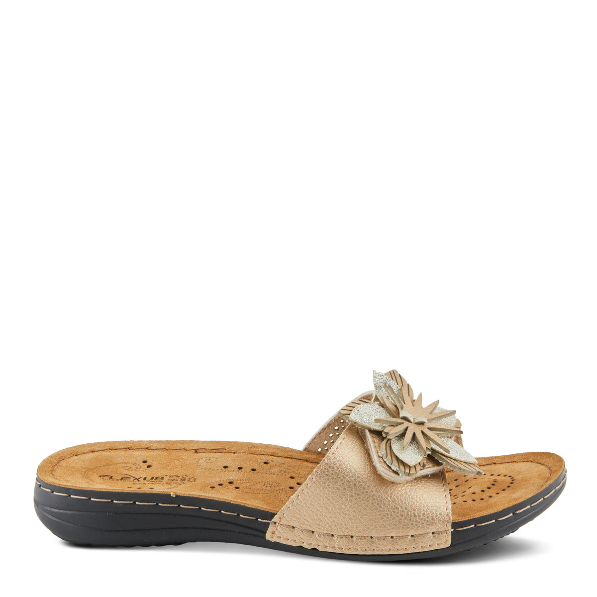 Flexus FLEXUS FLOWERSTARS SANDALS sandal in soft gold with flexible sole