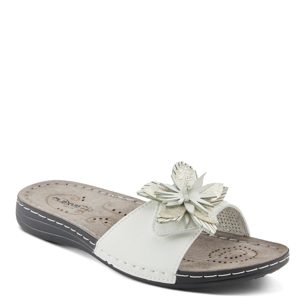 Flexus FLEXUS FLOWERSTARS SANDALS sandal in white with flexible sole