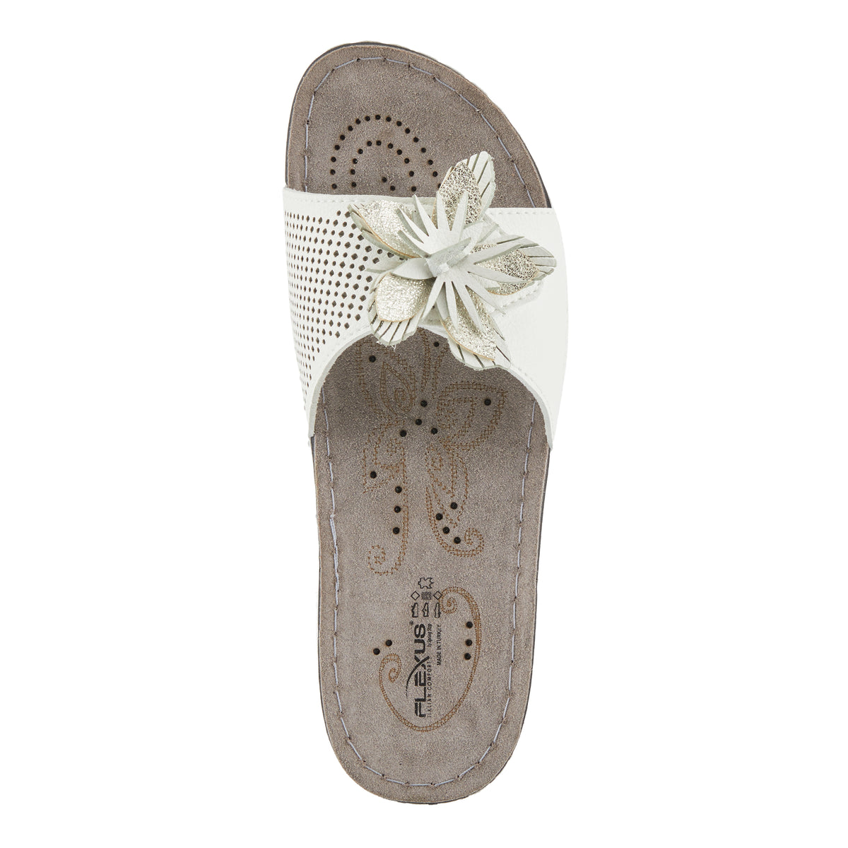 Flexus FLEXUS FLOWERSTARS SANDALS sandal in white with flexible sole
