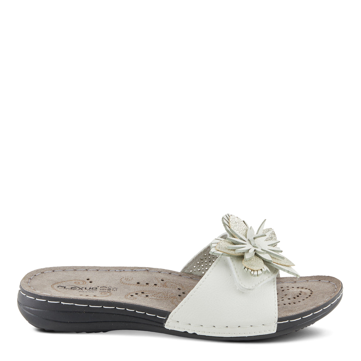 Flexus FLEXUS FLOWERSTARS SANDALS sandal in white with flexible sole