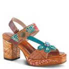 L'Artiste L'ARTISTE GOMMA SANDALS sandal in camel multi with handcrafted leather design