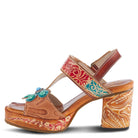 L'Artiste L'ARTISTE GOMMA SANDALS sandal in camel multi with handcrafted leather design