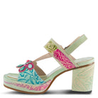 L'Artiste L'ARTISTE GOMMA SANDALS sandal in mint green multi with handcrafted leather design