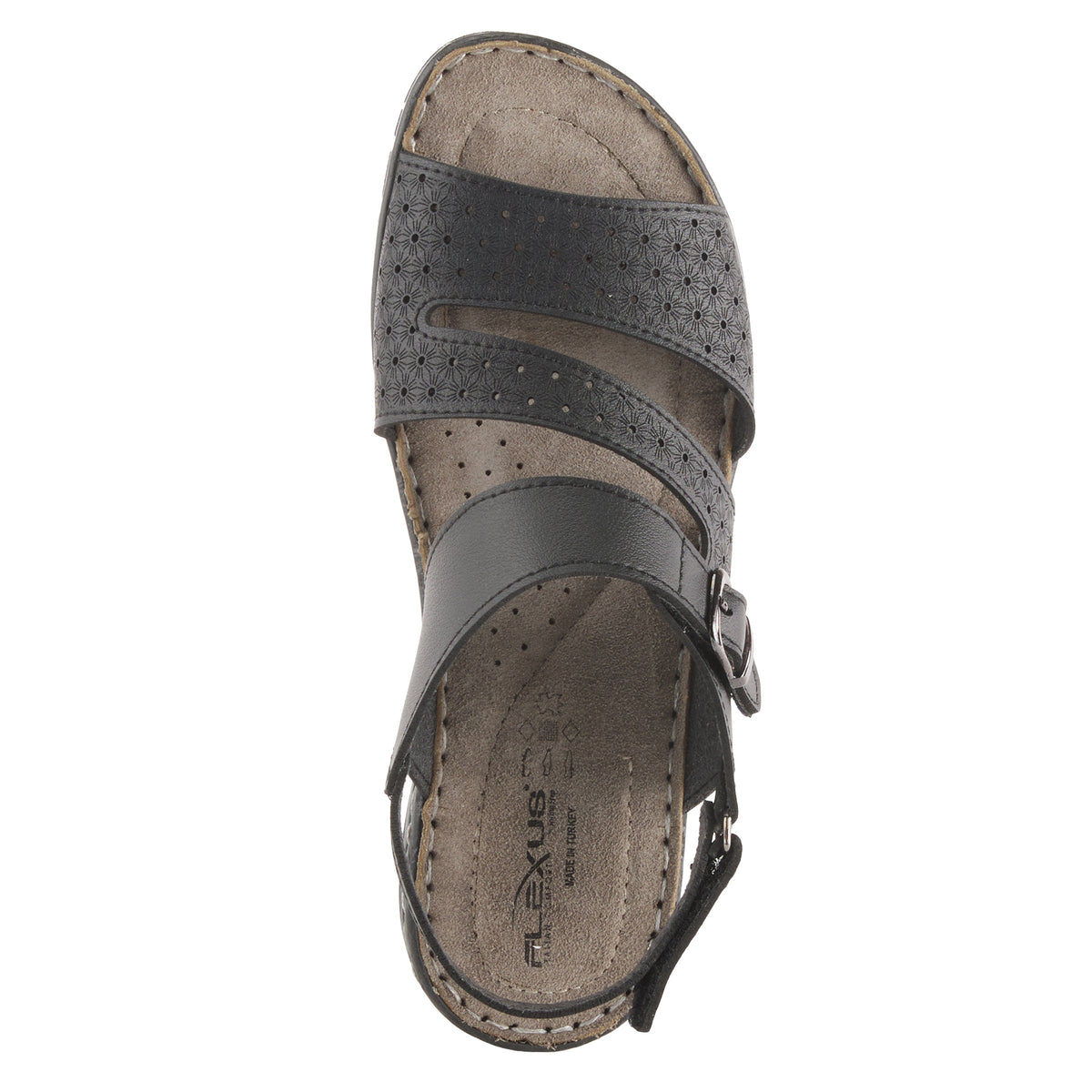 Flexus FLEXUS HARINNA SANDAL sandal in black with flexible sole