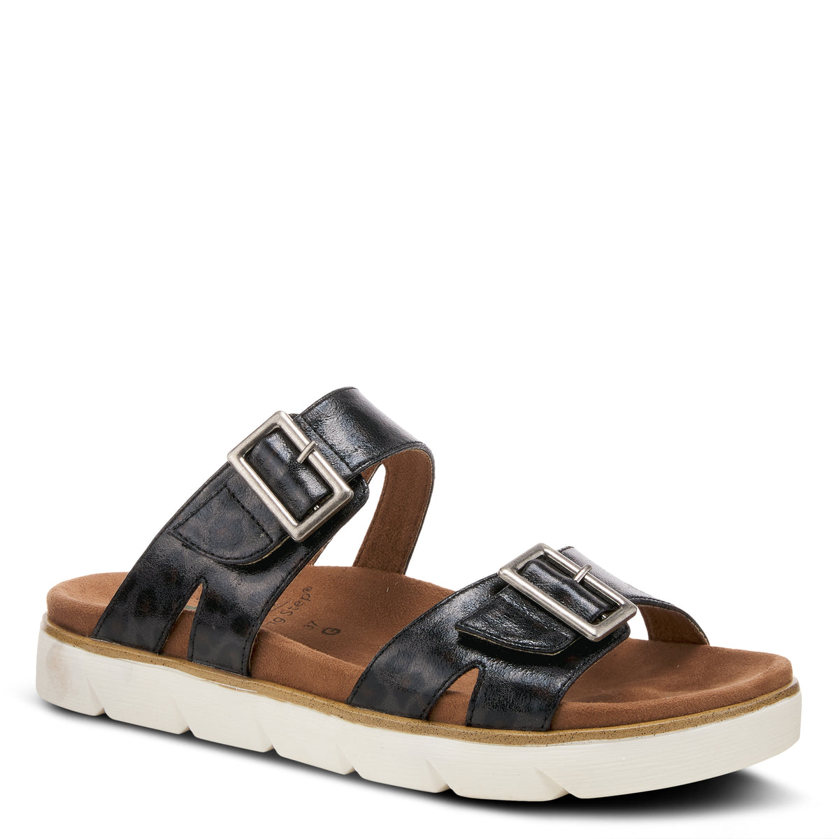Spring Step SPRING STEP RELIFE HARLOWIE SLIDE SANDALS sandal in black multi with comfortable everyday design