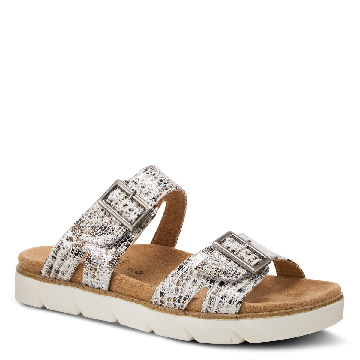 Spring Step SPRING STEP RELIFE HARLOWIE SLIDE SANDALS sandal in white multi with comfortable everyday design