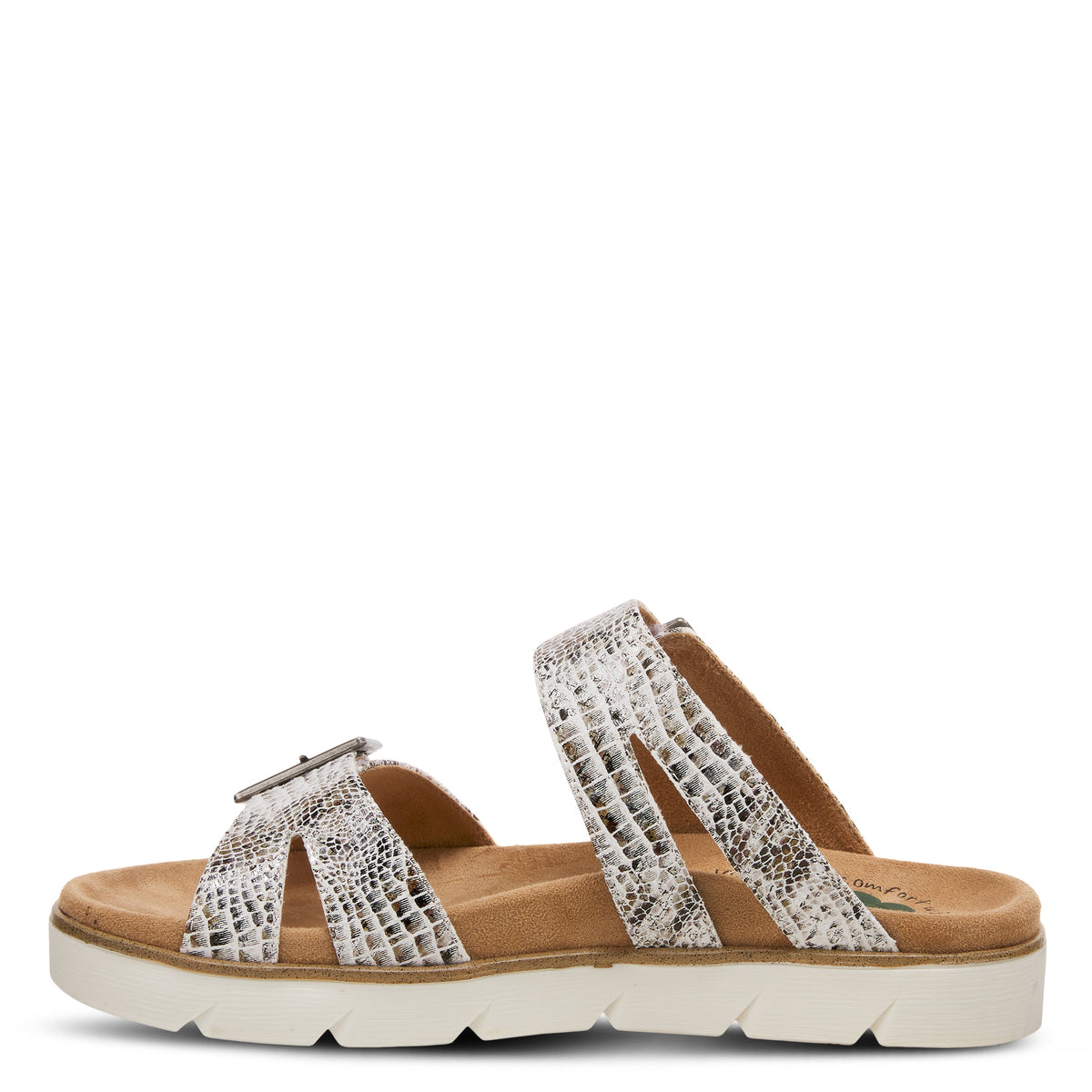 Spring Step SPRING STEP RELIFE HARLOWIE SLIDE SANDALS sandal in white multi with comfortable everyday design