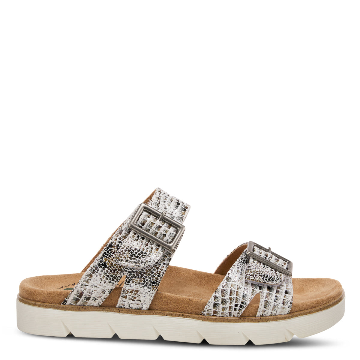 Spring Step SPRING STEP RELIFE HARLOWIE SLIDE SANDALS sandal in white multi with comfortable everyday design