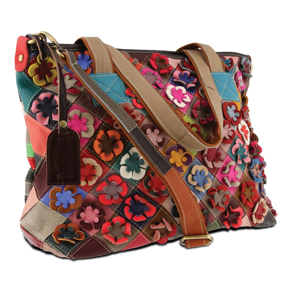 L'Artiste L'ARTISTE HB-APPLIQUE HANDBAGS shoe in rainbow with handcrafted leather design