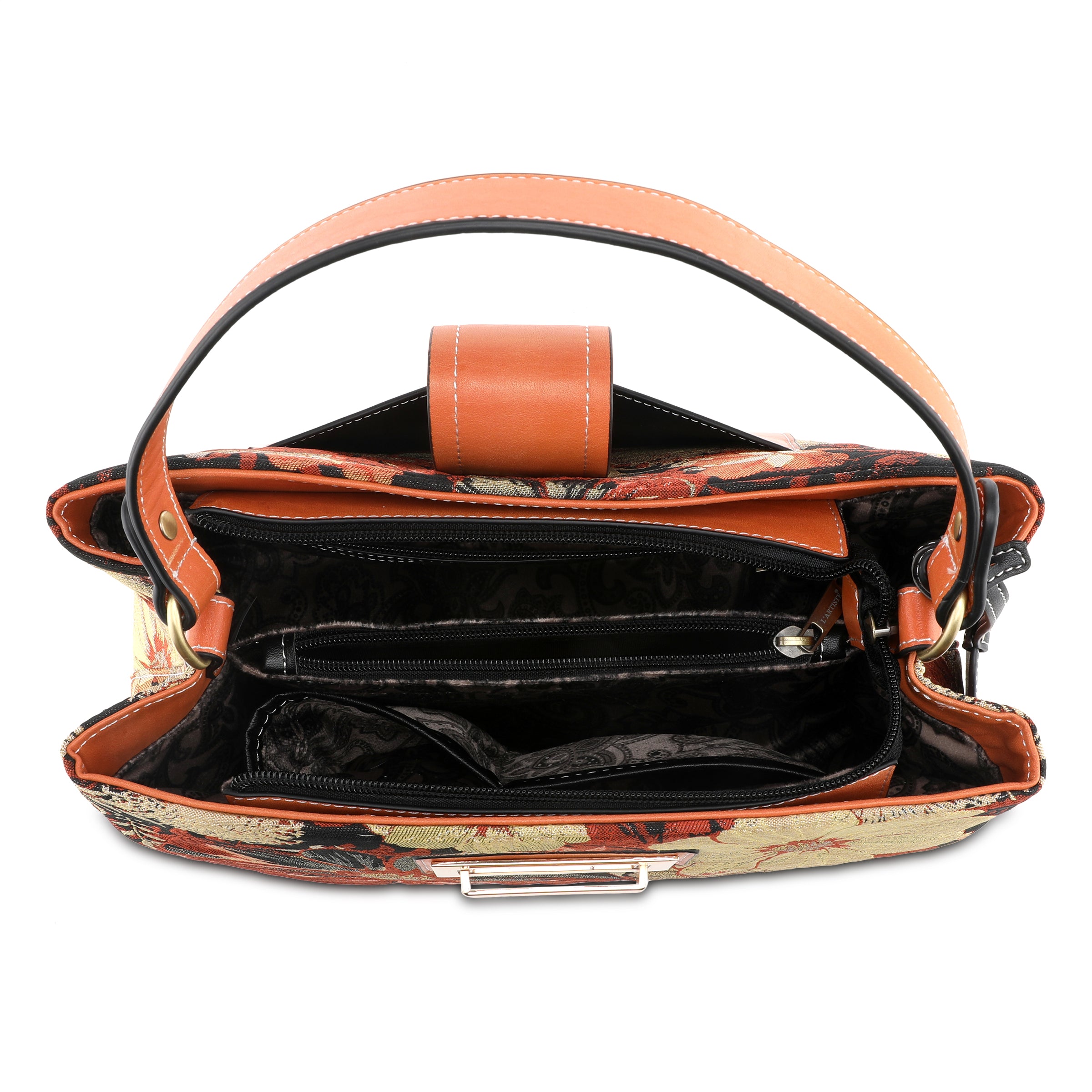 L'Artiste L`ARTISTE HB-DUET-TAPESTRY HANDBAG shoe with handcrafted leather design