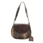 L'Artiste L'ARTISTE HB-EXGUISITE HANDBAG shoe in brown multi with handcrafted leather design