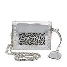 L'Artiste L'ARTISTE HB-GLAMOUR HANDBAGS shoe in silver with handcrafted leather design