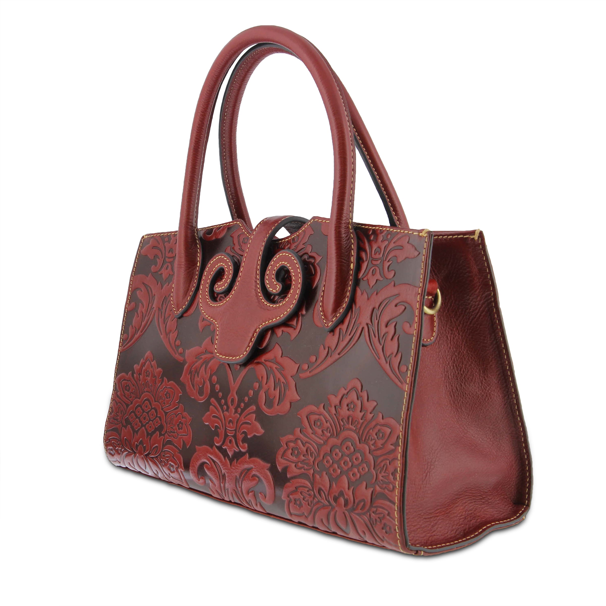 L'Artiste L'ARTISTE HB-LOTUS HANDBAG shoe in red with handcrafted leather design