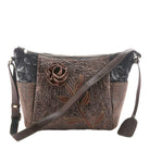 L'Artiste L'Artiste HB-ROSE HANDBAGS shoe in brown with handcrafted leather design