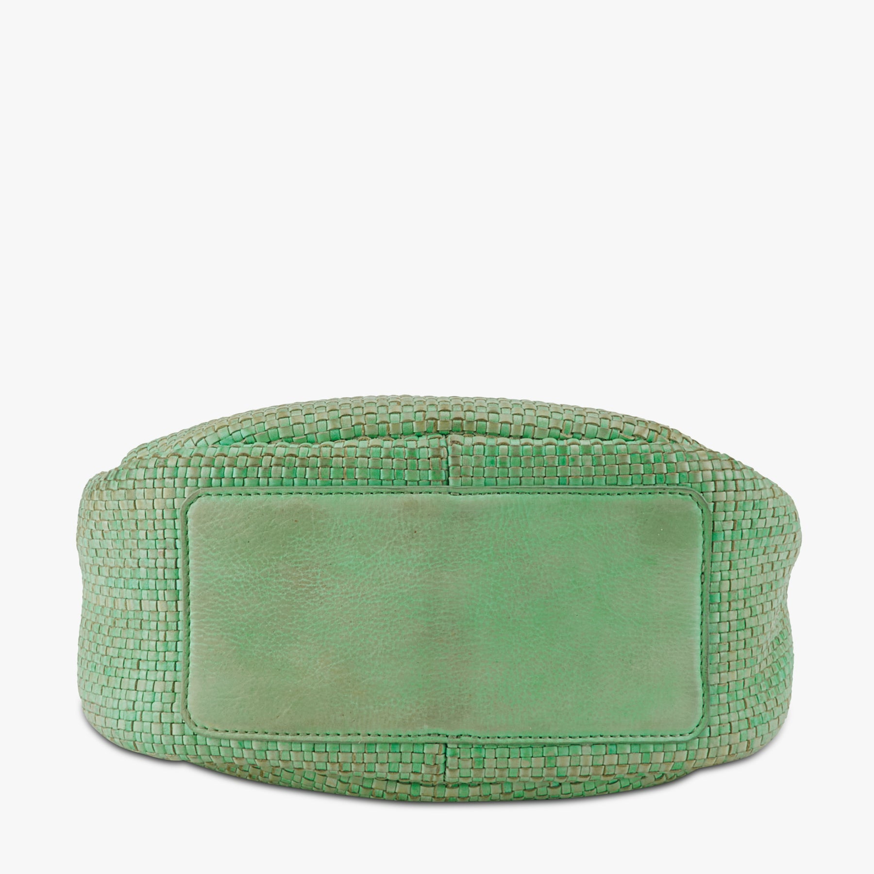 Mint Woven Leather Crossbody Bag