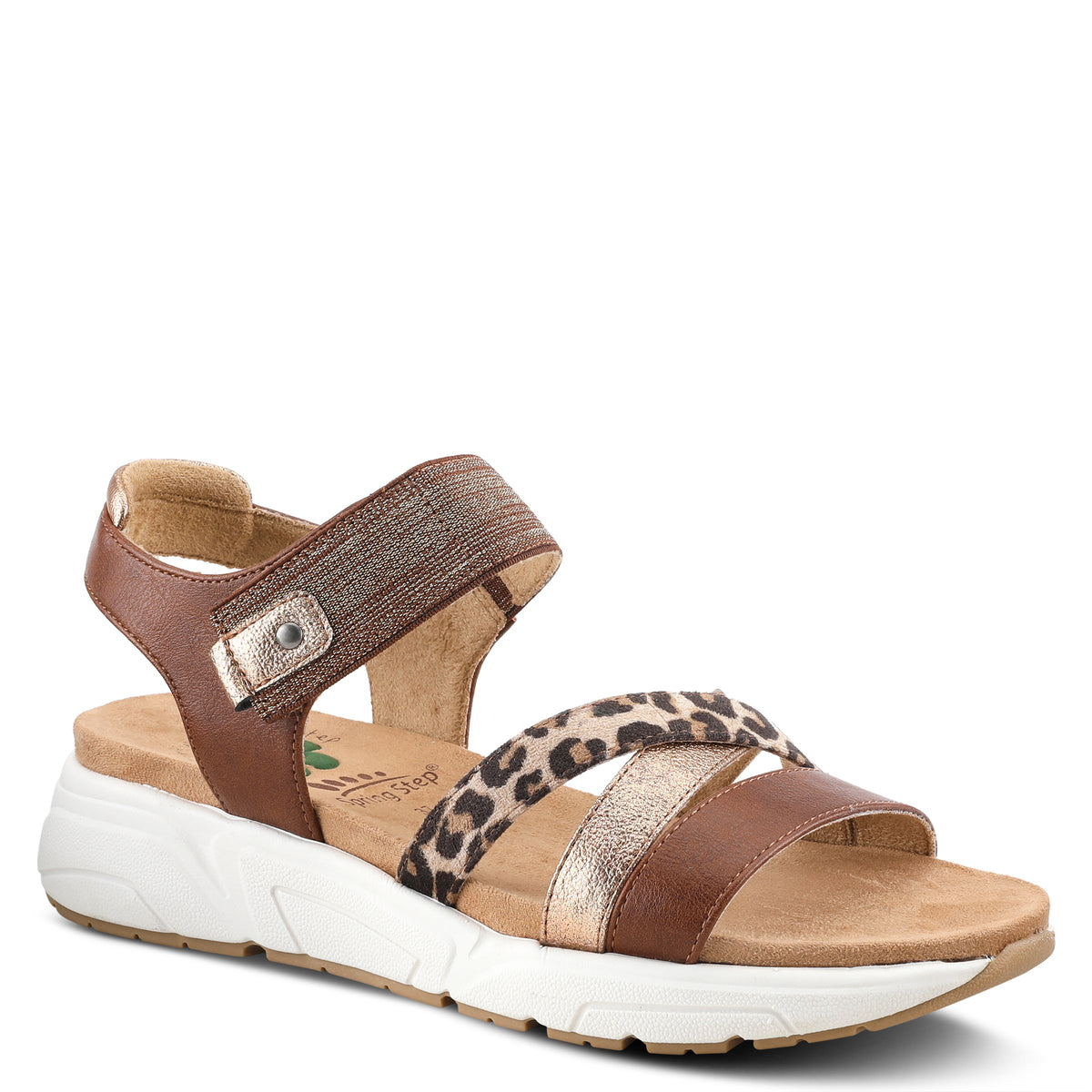 Spring Step SPRING STEP RELIFE HEATHER SLINGBACK SANDAL sandal in brown multi with comfortable everyday design