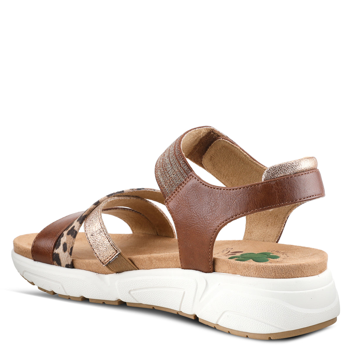 Spring Step SPRING STEP RELIFE HEATHER SLINGBACK SANDAL sandal in brown multi with comfortable everyday design