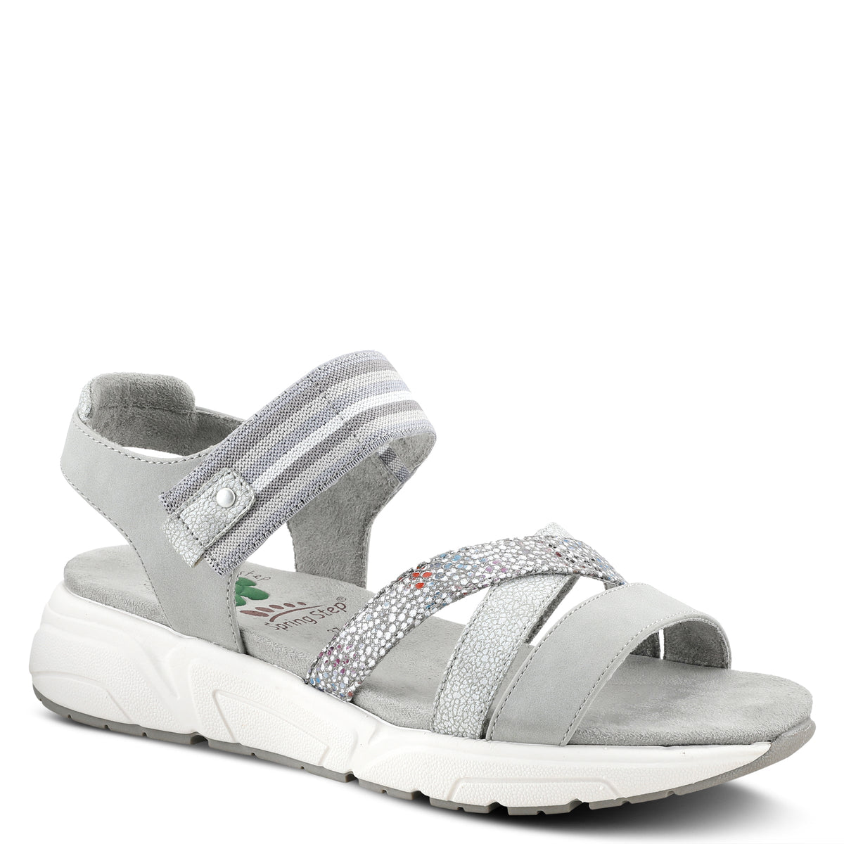 Spring Step SPRING STEP RELIFE HEATHER SLINGBACK SANDAL sandal in grey multi with comfortable everyday design